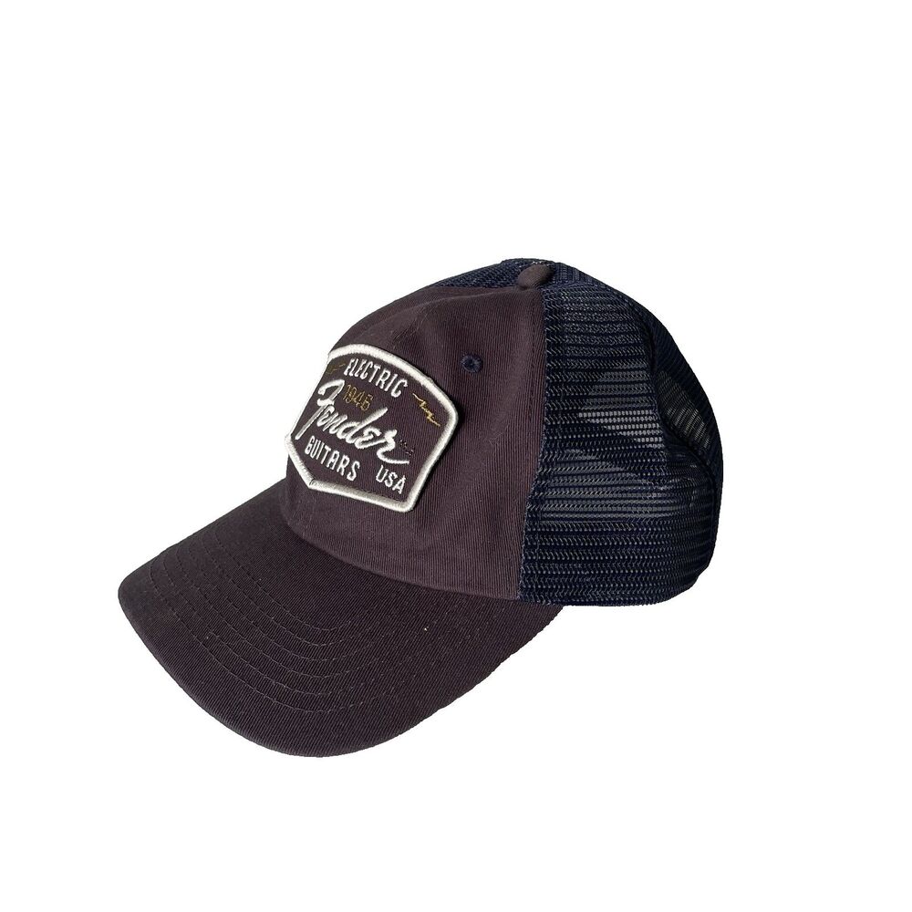 Fender Electric Guitars USA Trucker Baseball Cap Hat Gray Unisex One Size